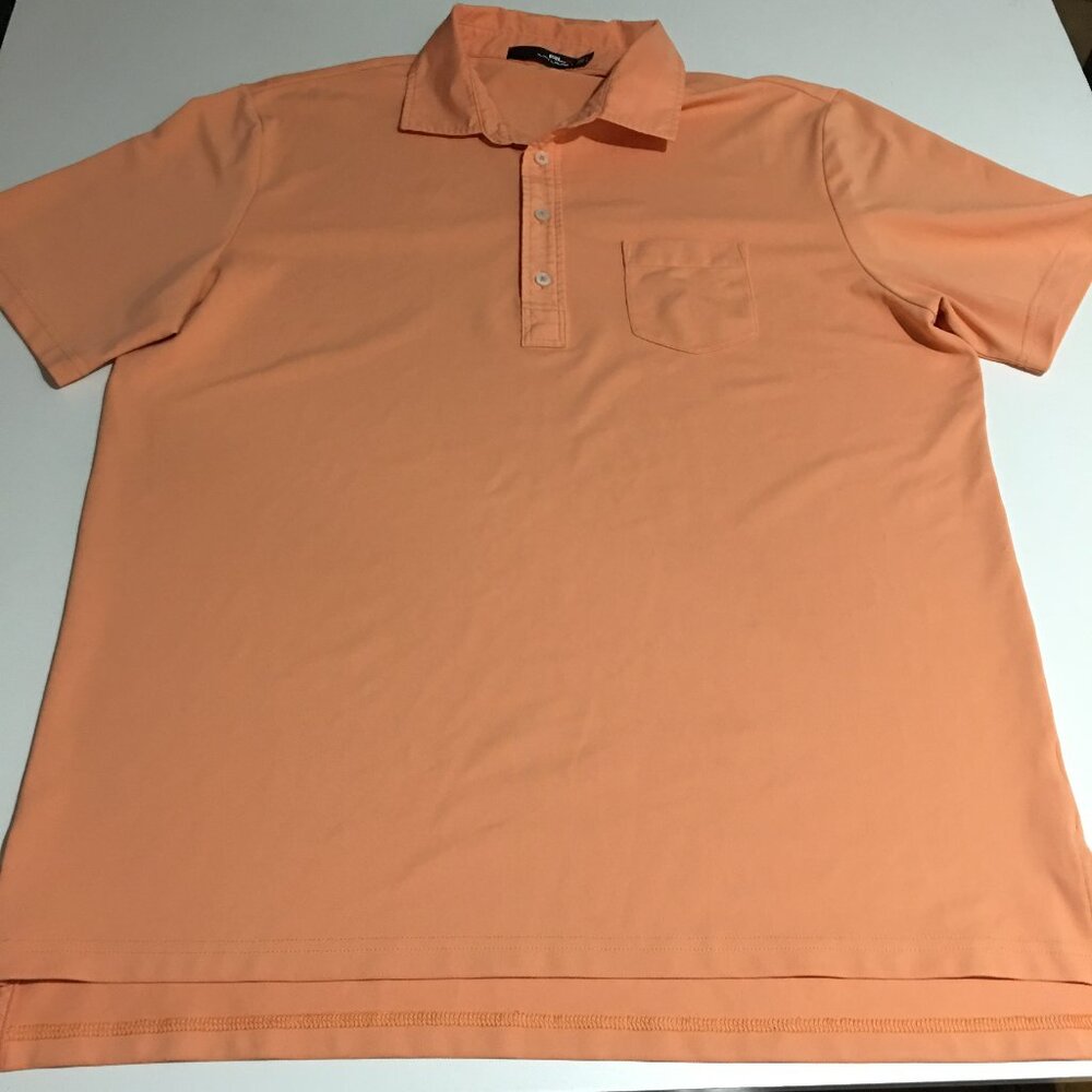 Ralph Lauren RLX Polo Shirt Mens Large Orange